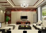 新中式风格自建房客厅装饰效果图