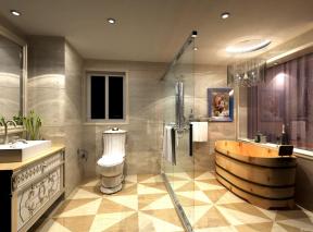现代欧式混搭风格 2014浴室装修效果图