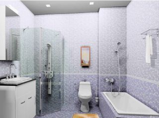 现代温馨卫生间浴室装修马赛克图片