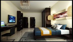 中式仿古装修效果图 卧室颜色搭配 四室一厅