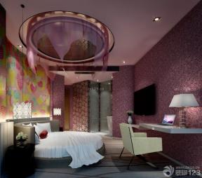 现代风格颜色搭配 酒店设计 大卧室 圆形吊顶