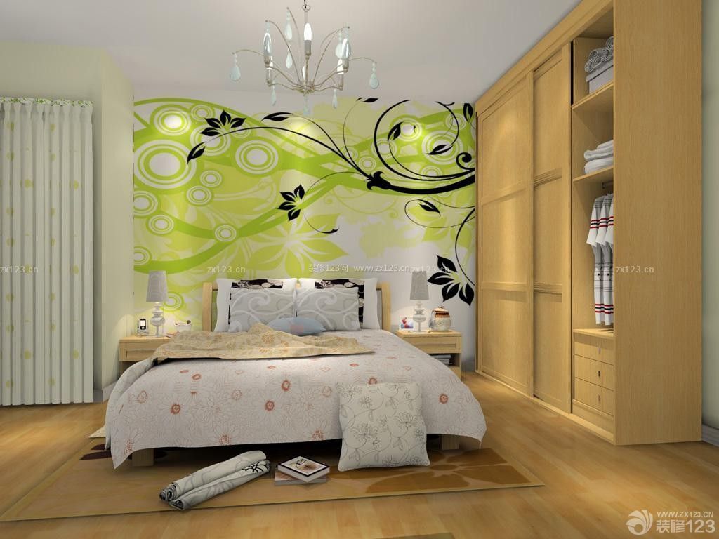 简约风格小型卧室创意墙绘设计效果图