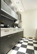 时尚家居厨房黑白瓷砖颜色搭配