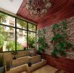 现代美式风格室内洋房入户花园设计效果图