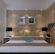 创意家居卧室装修风格双人床背景墙装饰图片