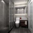现代风格卫生间浴室不锈钢玻璃隔断装修效果图