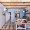 美式地中海混搭风格厨房仿古砖装修图片