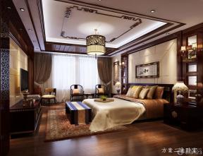 中式实木家具图片 大卧室 床头背景墙