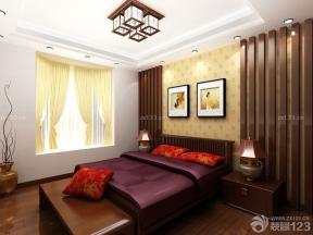 中式家具摆放大卧室双人床图片