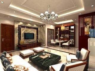 新中式风格时尚客厅组合沙发装修图