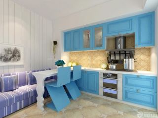 地中海风格小户型公寓厨房仿古砖效果图欣赏