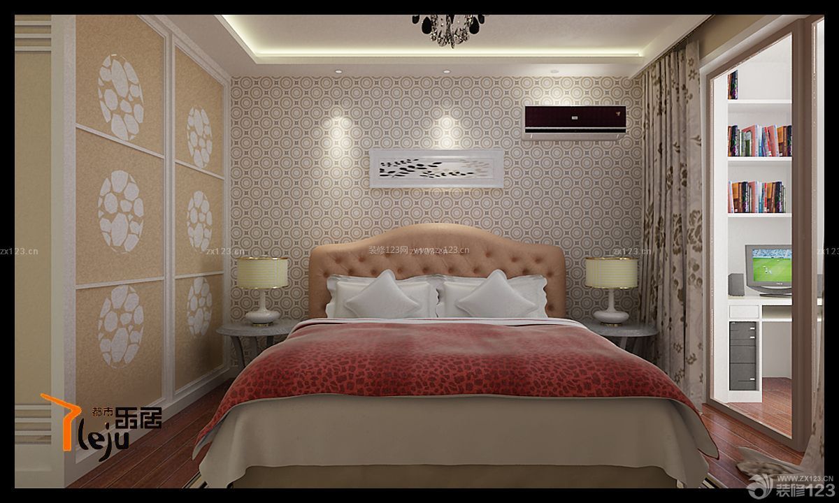 现代设计风格 主卧室 床头背景墙 