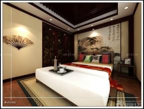 新中式风格 家居客厅装修效果图 床头背景墙