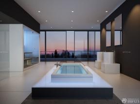 现代简约家庭浴室装修效果图大全2014图片