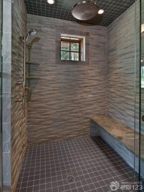 简约风格家庭浴室仿古砖装修实景图