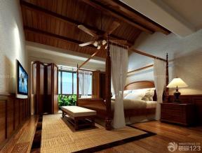 小跃层东南亚风格设计大卧室架子床图片