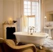 欧式风格家庭浴室仿古砖装修实景图