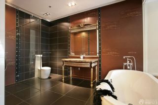 现代欧式混搭风格家庭浴室装修设计效果图