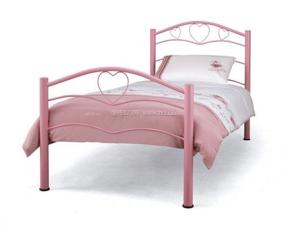 粉色床设计图片
