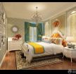 欧式家装设计卧室颜色搭配双人床图