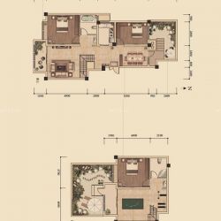 上海大公馆户型图E1户型 4室2厅 面积:159.00m2