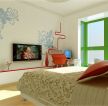 简约风格室内卧室电视背景墙绘设计效果图