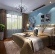 欧式家装设计卧室颜色搭配双人床背景墙装饰图
