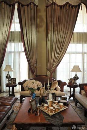 现代设计风格大客厅混合材质茶几装修图