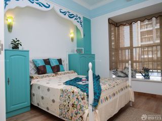 地中海风格主卧室床头背景墙设计图大全