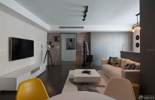 现代设计风格三室两厅家居客厅装修效果图片