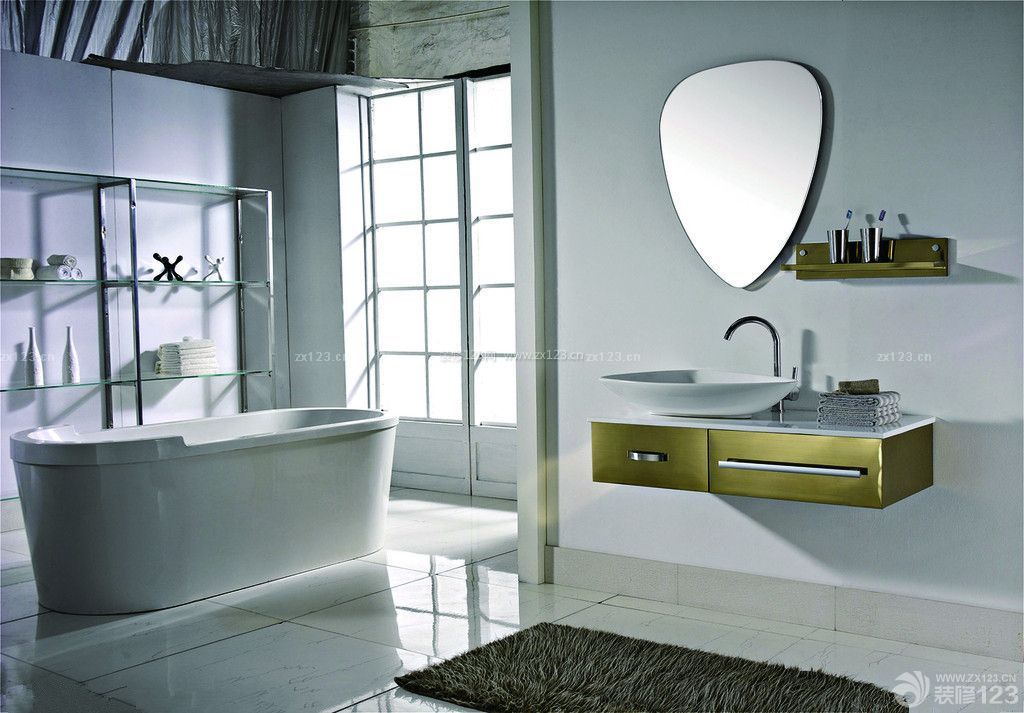 最新现代简约浴室装修效果图大全2014图片