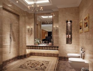 复古室内浴室装修设计效果图