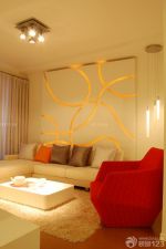 现代风格颜色搭配组合沙发背景墙设计图