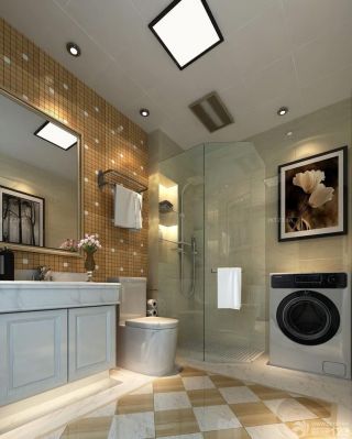 现代风格2014浴室吊顶铝扣板实景图