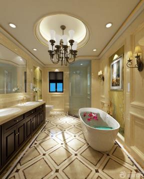 现代欧式混搭风格2014浴室装修效果图