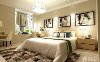 现代设计风格卧室装修床头背景墙设计图