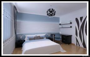 中式家居卧室颜色搭配双人床背景墙颜色图片