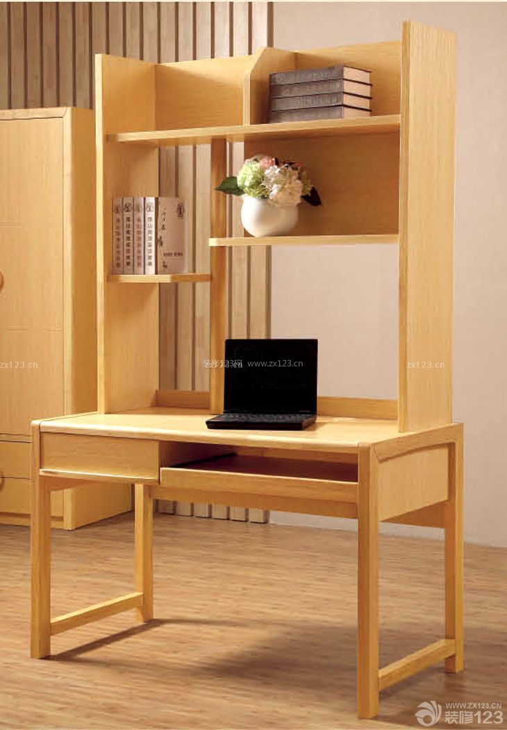 100平米家装写字台书柜组合设计效果图