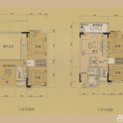 领江壹号户型图02栋04单位复式 面积:160.00m2