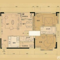 领江壹号户型图01栋04单位跃式 面积:116.00m2