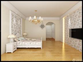 卧室装修风格小户型浅褐色木地板图