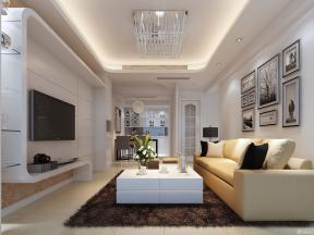 小户型 现代家居 客厅装修风格 多人沙发 背景墙装饰