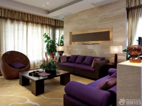 中式仿古装修效果图 小跃层 正方形客厅 组合沙发