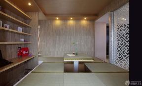 日式风格小房间书房榻榻米设计效果图