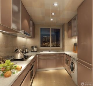 温馨风格厨房铝扣天花板效果图片