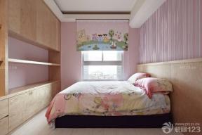 现代风格颜色搭配双人床背景墙壁纸布置