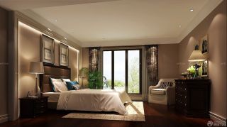 美式卧室床头背景墙设计图欣赏
