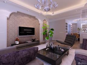 欧式家装设计效果图 三室两厅 时尚客厅 电视背景墙