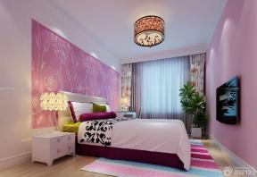 现代风格颜色搭配 15平米卧室 背景墙壁纸