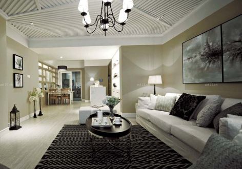 朝阳区棕榈泉国际公寓110平米三居现代风格